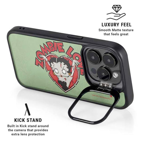 Betty Boop Zombie Love iPhone 16 Pro Kickstand Case